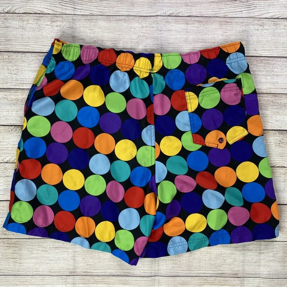 Loudmouth Swim Trunks Disco Balls Boardshort Men's Size Large